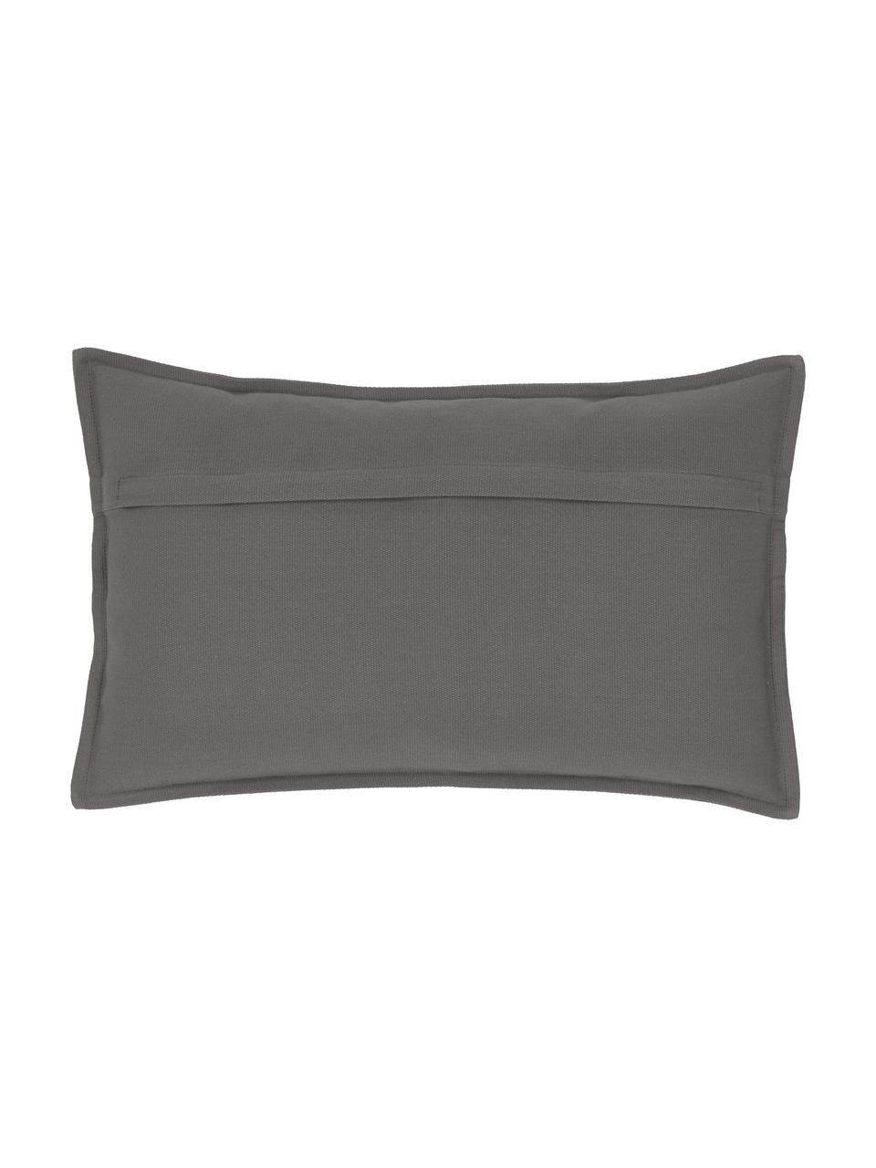 Housse de coussin en coton gris foncé Mads, 100 % coton, Gris foncé, larg. 30 x long. 50 cm