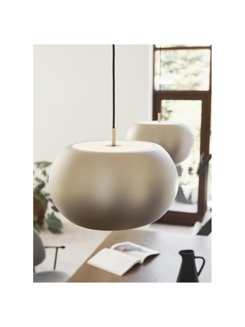 Design hanglamp BF, Lampenkap: metaal, satijn, Messingkleurig, Ø 28 x H 16 cm