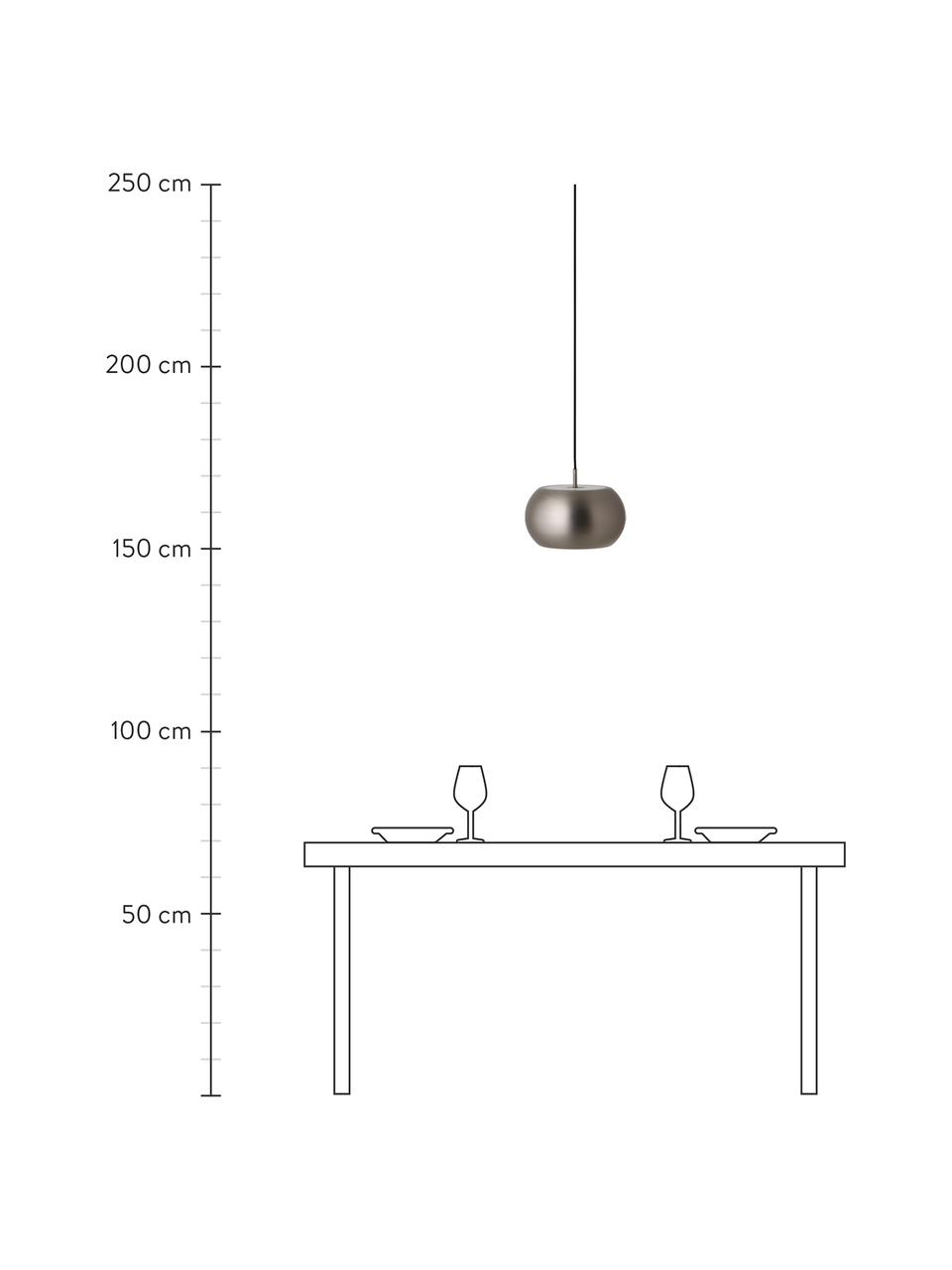 Design hanglamp BF, Lampenkap: metaal, satijn, Messingkleurig, Ø 28 x H 16 cm