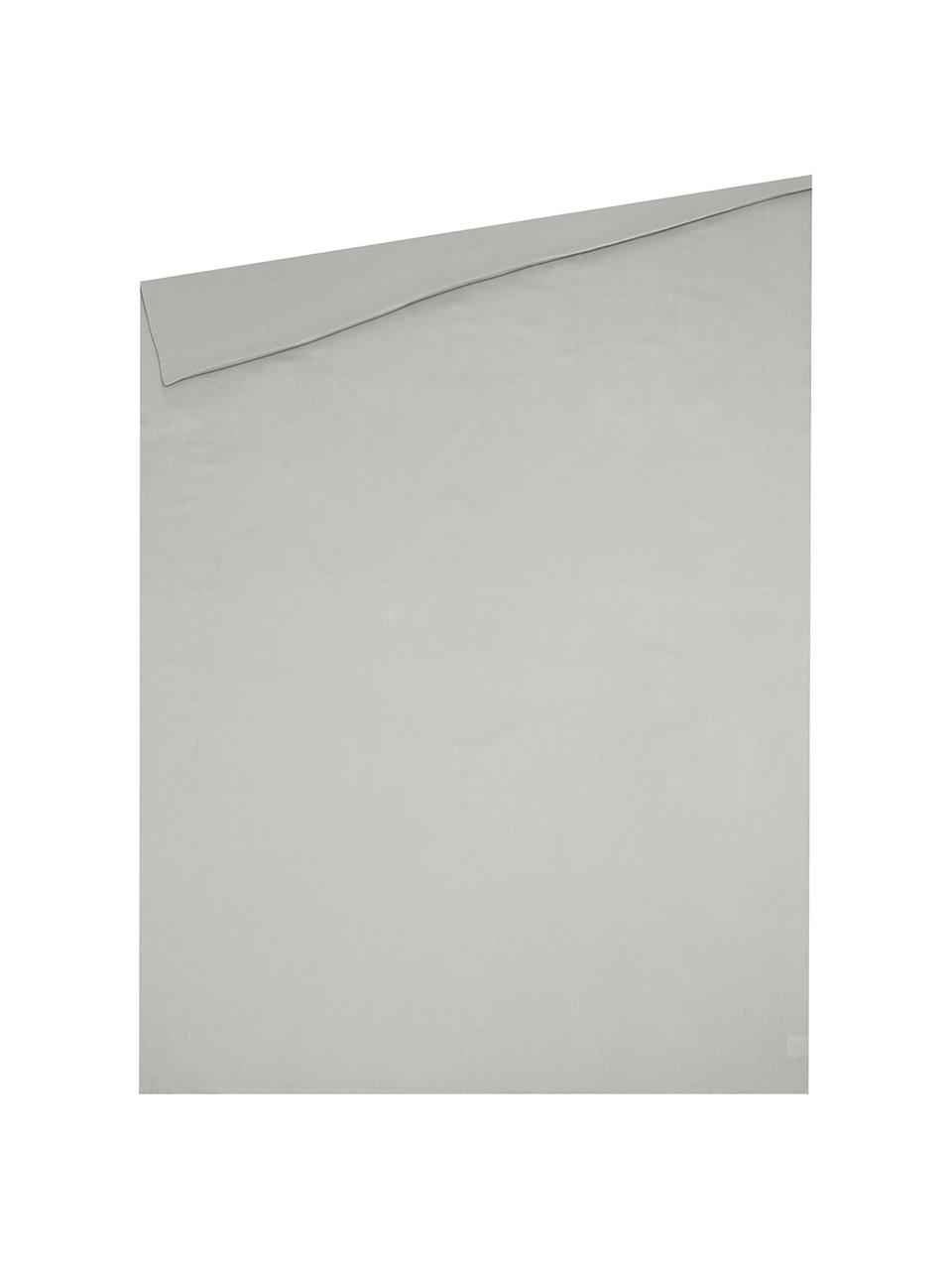 Funda nórdica de satén Comfort, Gris claro, Cama 90 cm (150 x 200 cm)