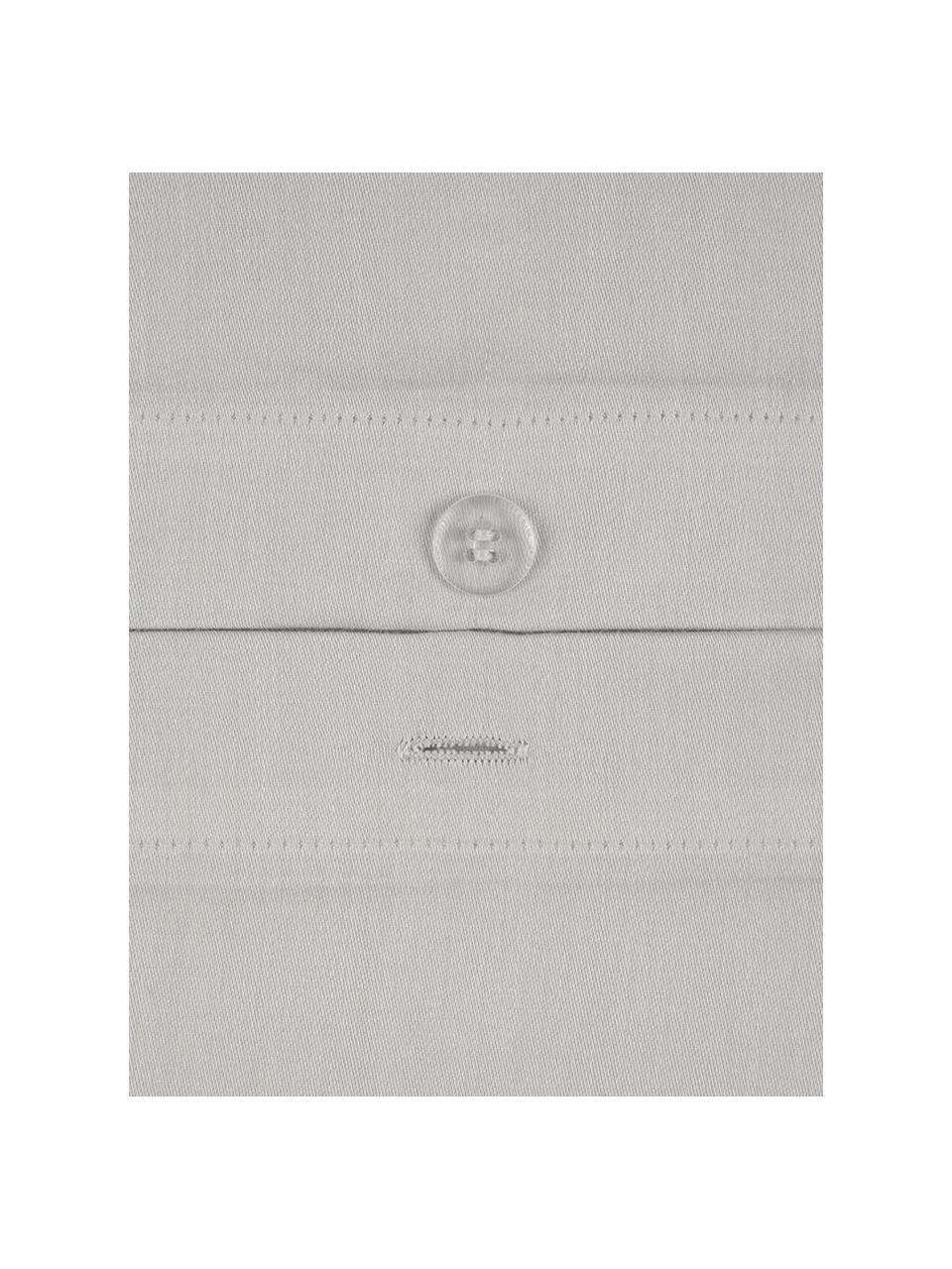 Funda nórdica de satén Comfort, Gris claro, Cama 90 cm (150 x 200 cm)