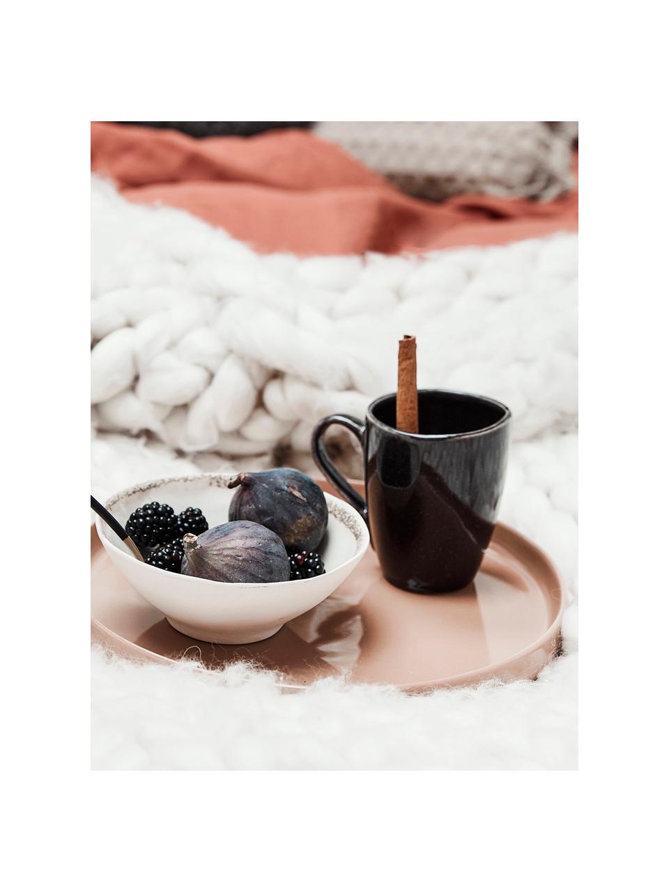 Tasses à thé artisanales Nordic Coal, 6 pièces, Grès cérame, Noir, Ø 8 x haut. 10 cm, 250 ml