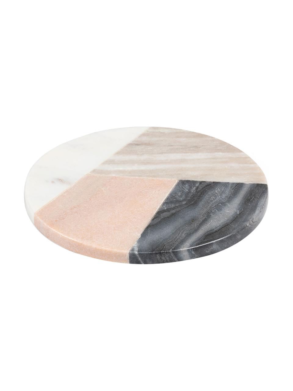 Marmor-Servierbrett Bradney, Ø 20 cm, Keramik, Marmor, Mehrfarbig, Ø 20 cm