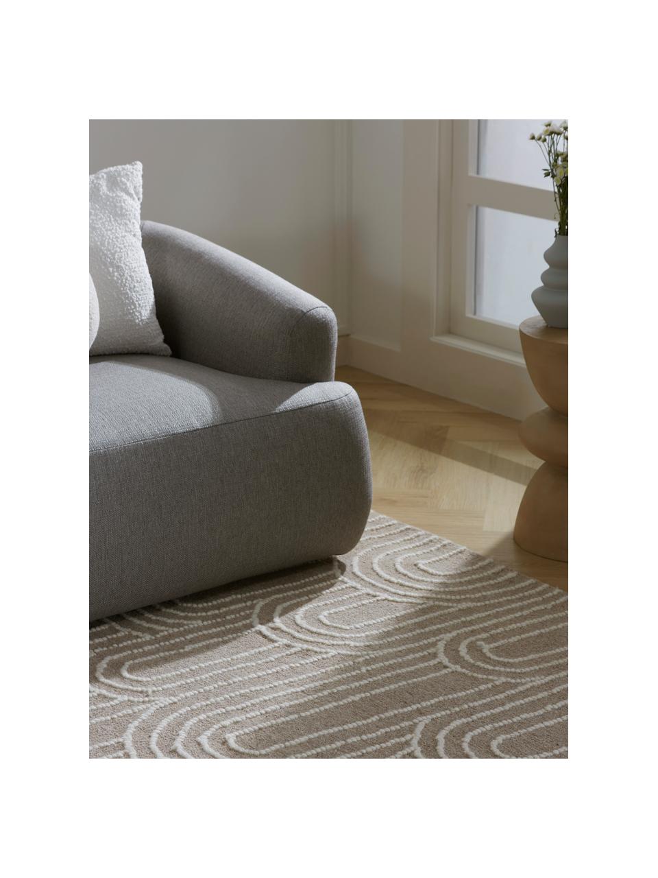 Tapis en laine tufté à la main Arco, 100 % laine

Les tapis en laine peuvent perdre des fibres lors des premières semaines et des peluches peuvent se former, ce phénomène est naturel et diminue à mesure de votre usage et du temps, Beige, blanc crème, larg. 80 x long. 150 cm (taille XS)