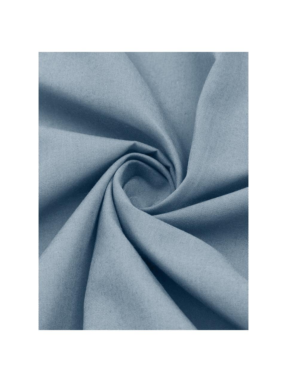 Baumwollperkal-Bettwäsche Elsie, Webart: Perkal Fadendichte 200 TC, Blau, 135 x 200 cm + 1 Kissen 80 x 80 cm