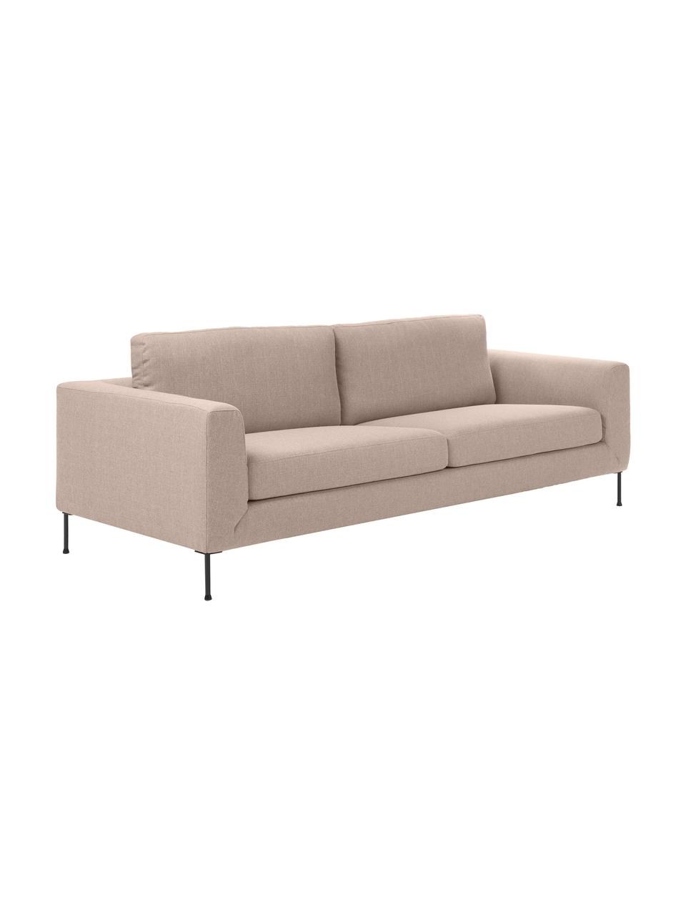 Sofá Cucita (3 plazas), Tapizado: tejido (100% poliéster) A, Estructura: madera de pino maciza con, Patas: metal pintado, Tejido beige, An 228 x F 94 cm