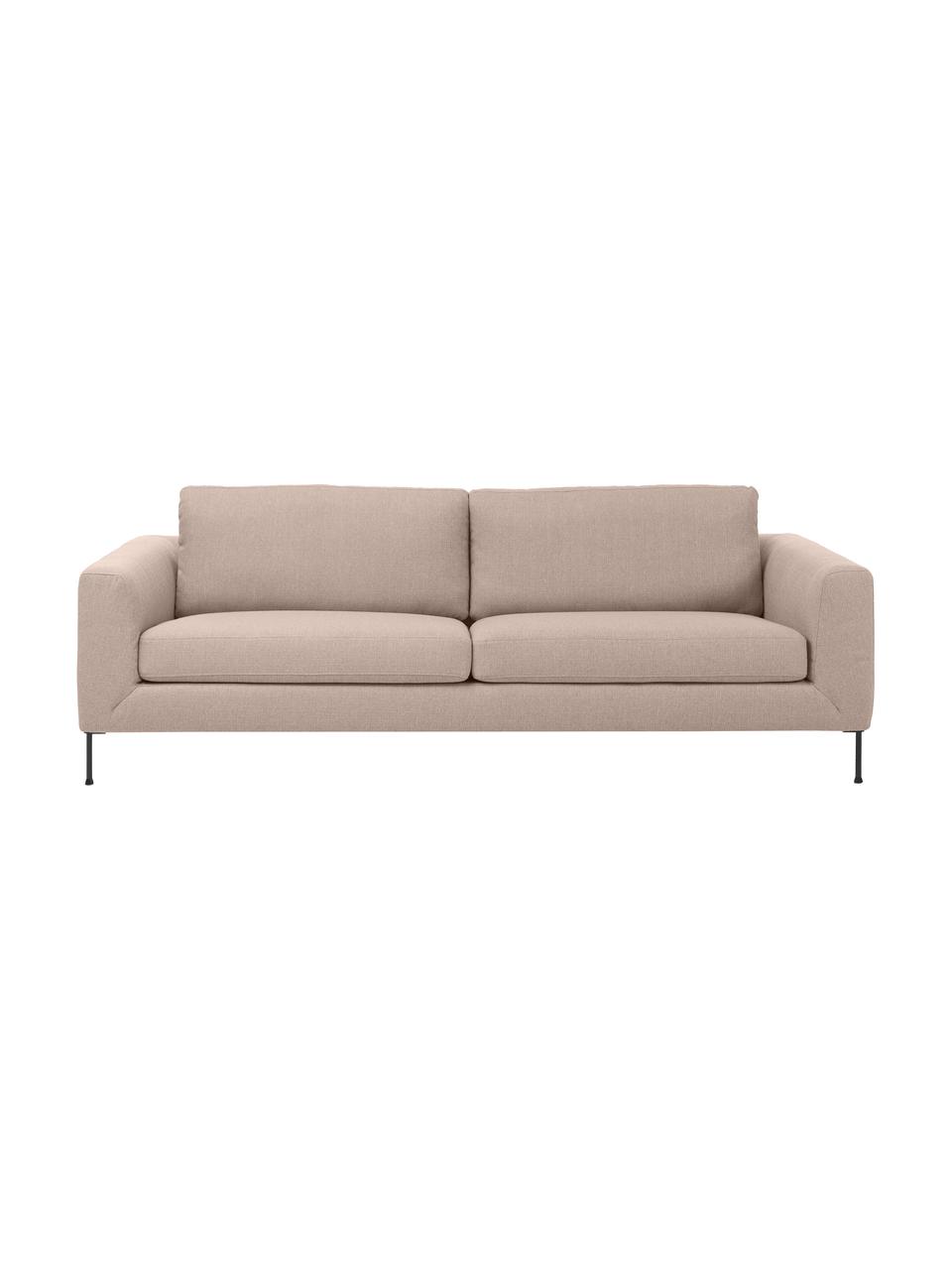 Divano 3 posti con piedini in metallo Cucita, Rivestimento: tessuto (100% poliestere), Struttura: Pino massiccio, certifica, Piedini: metallo laccato, Tessuto taupe, Larg. 228 x Prof. 94 cm