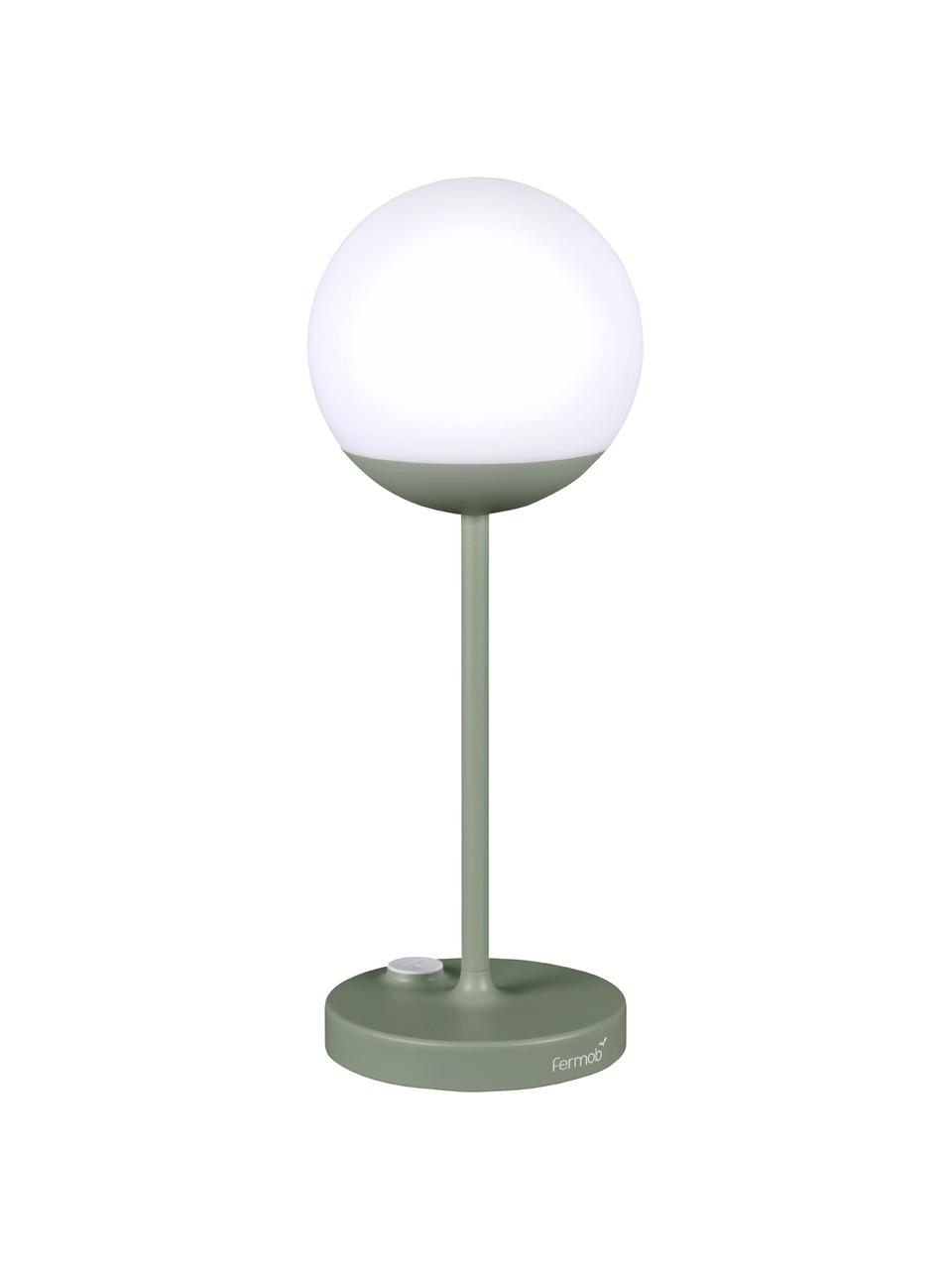 Mobile LED-Aussentischlampe Mooon, Lampenschirm: Kunststoff, Grün, Ø 15 x H 41 cm