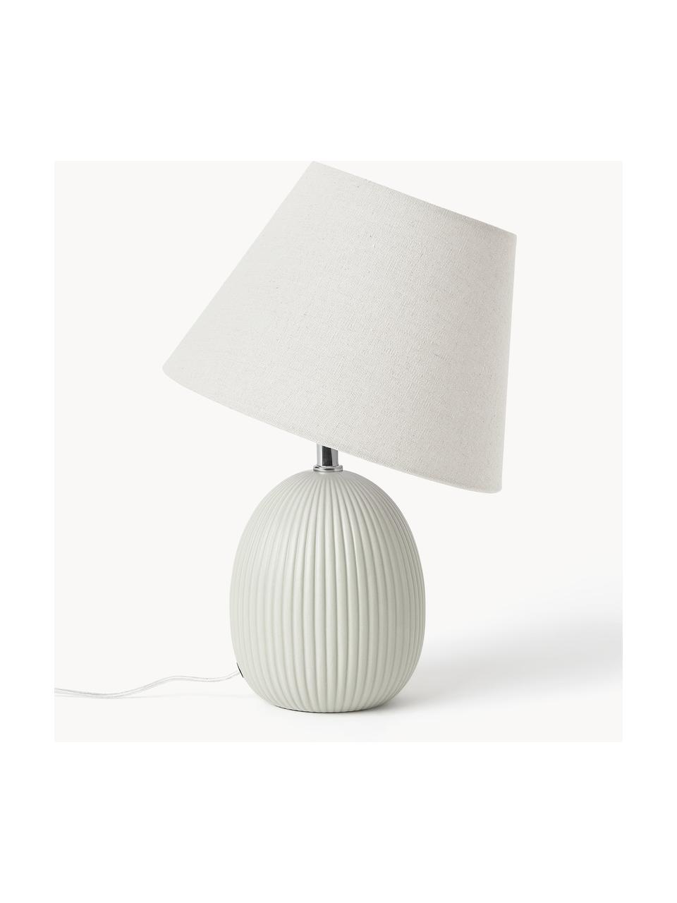 Stolní lampa Desto, Světle šedá, Ø 25 cm, V 36 cm