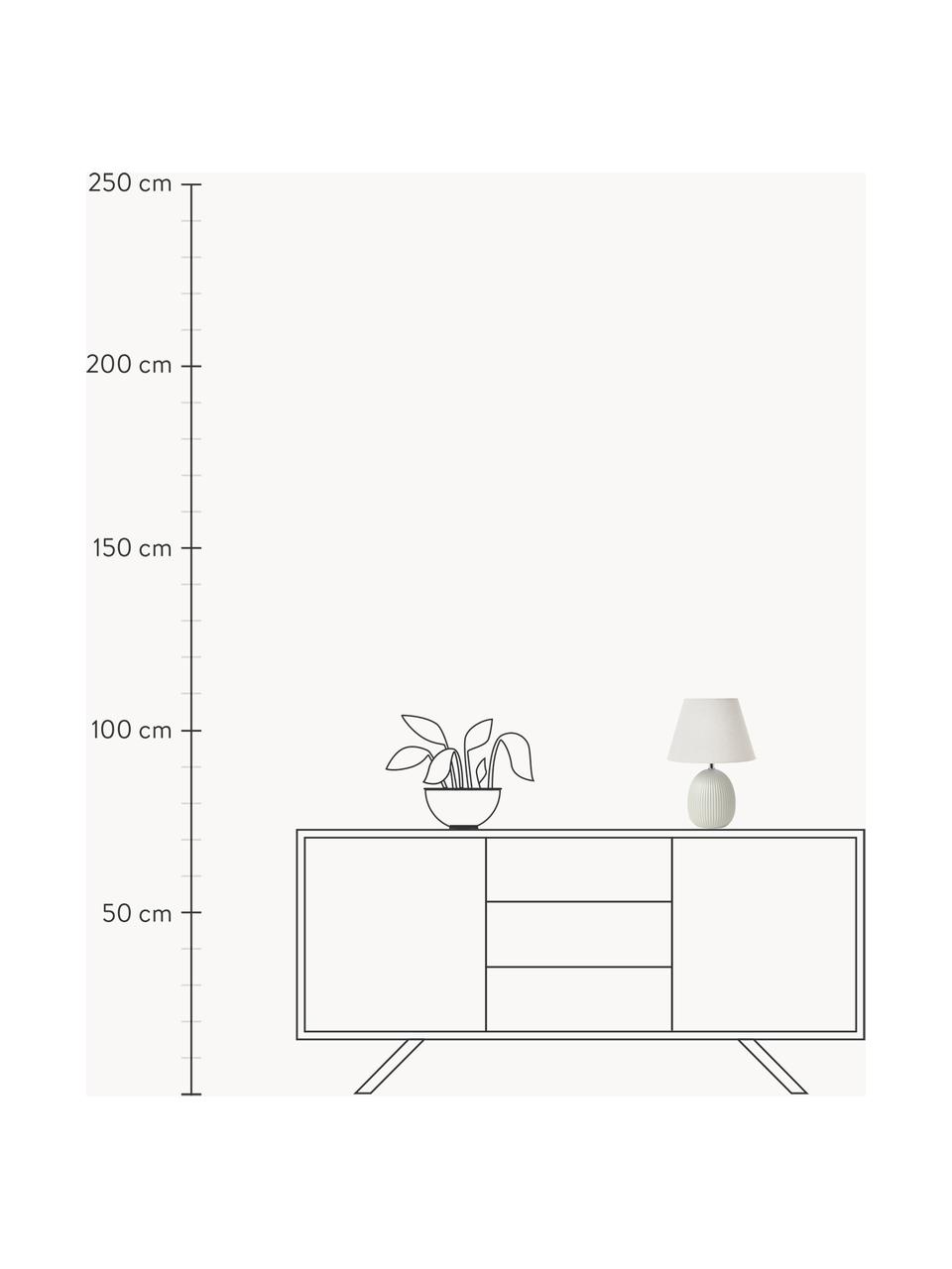 Stolní lampa Desto, Světle šedá, Ø 25 cm, V 36 cm