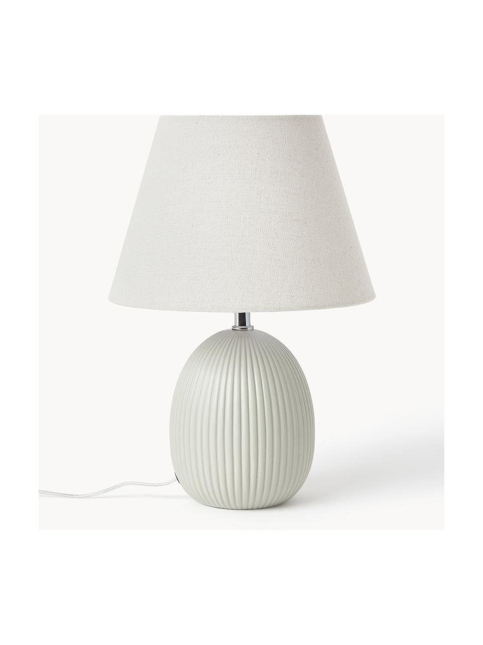 Stolní lampa Desto, Světle šedá, Ø 25 cm, V 36 cm