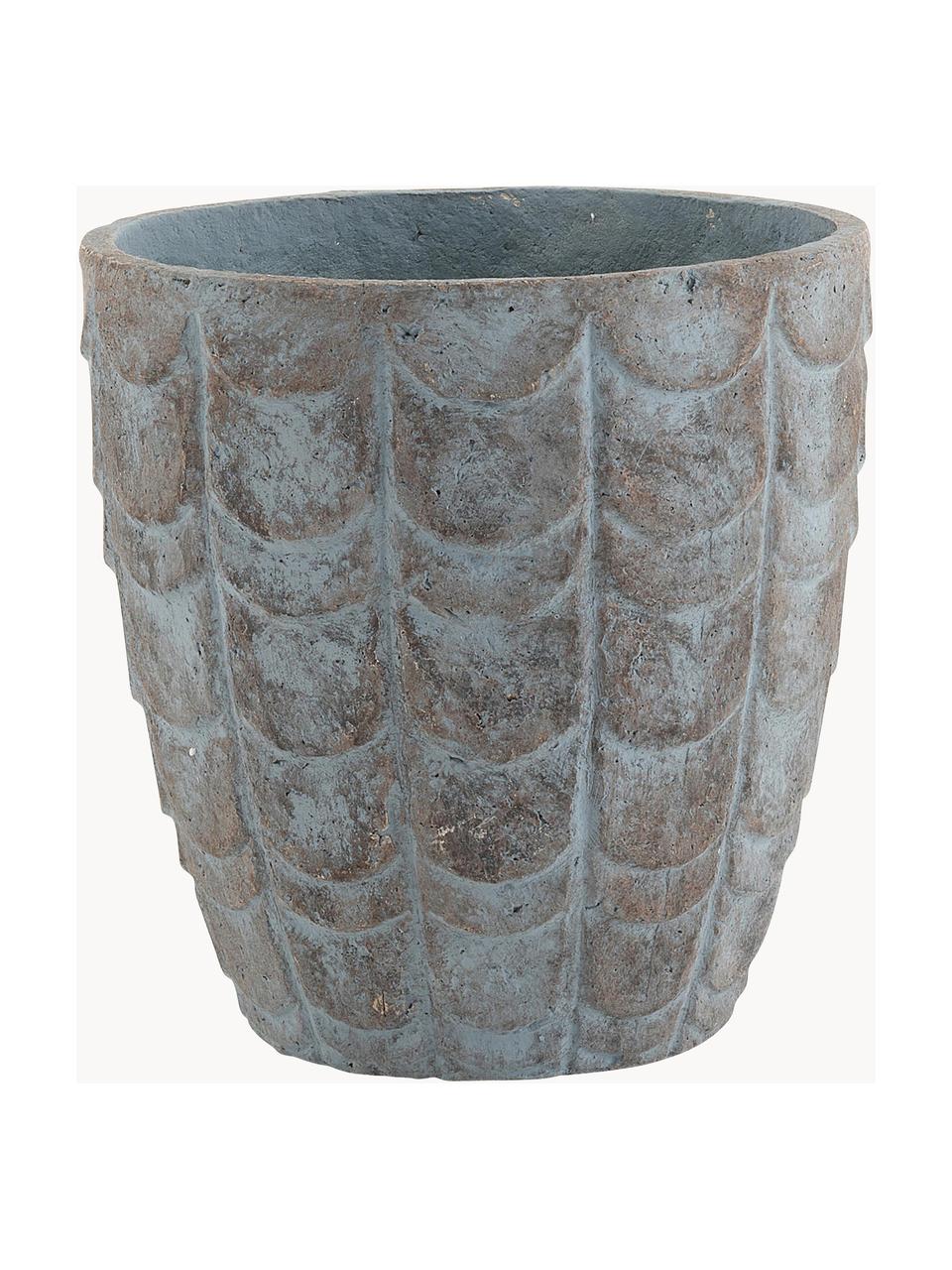 Pot de fleurs béton Scales, Béton, Bleu, gris, Ø 32 x haut. 33 cm