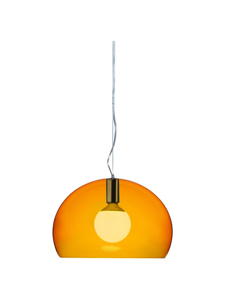 Suspension Small FL/Y, Orange, transparent, Ø 38 x haut. 28 cm