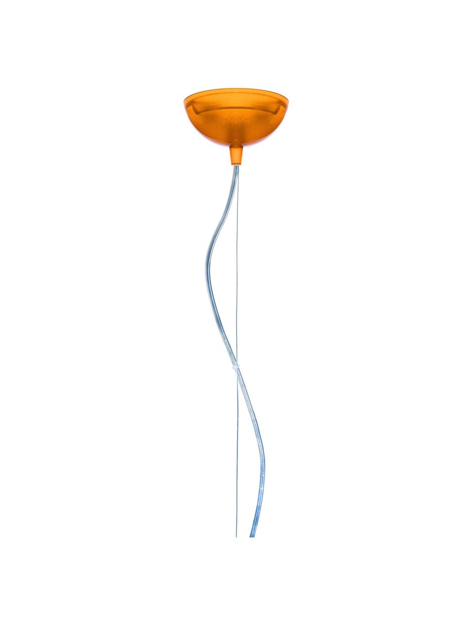 Lámpara de techo Small FL/Y, Pantalla: plástico, Cable: plástico, Naranja transparente, Ø 38 x Al 28 cm