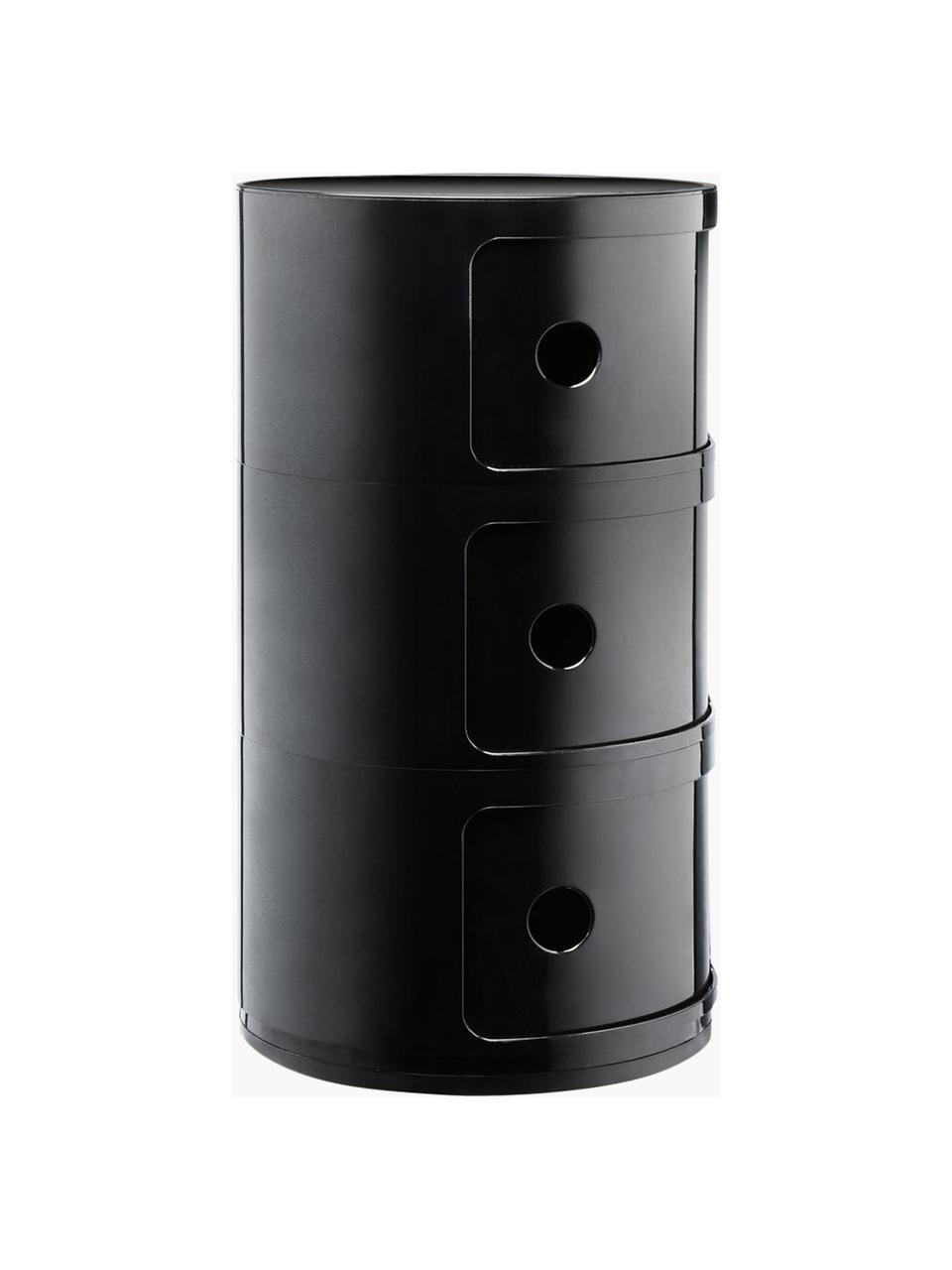 Caisson design Componibile, Plastique, Noir, Ø 32 x haut. 59 cm