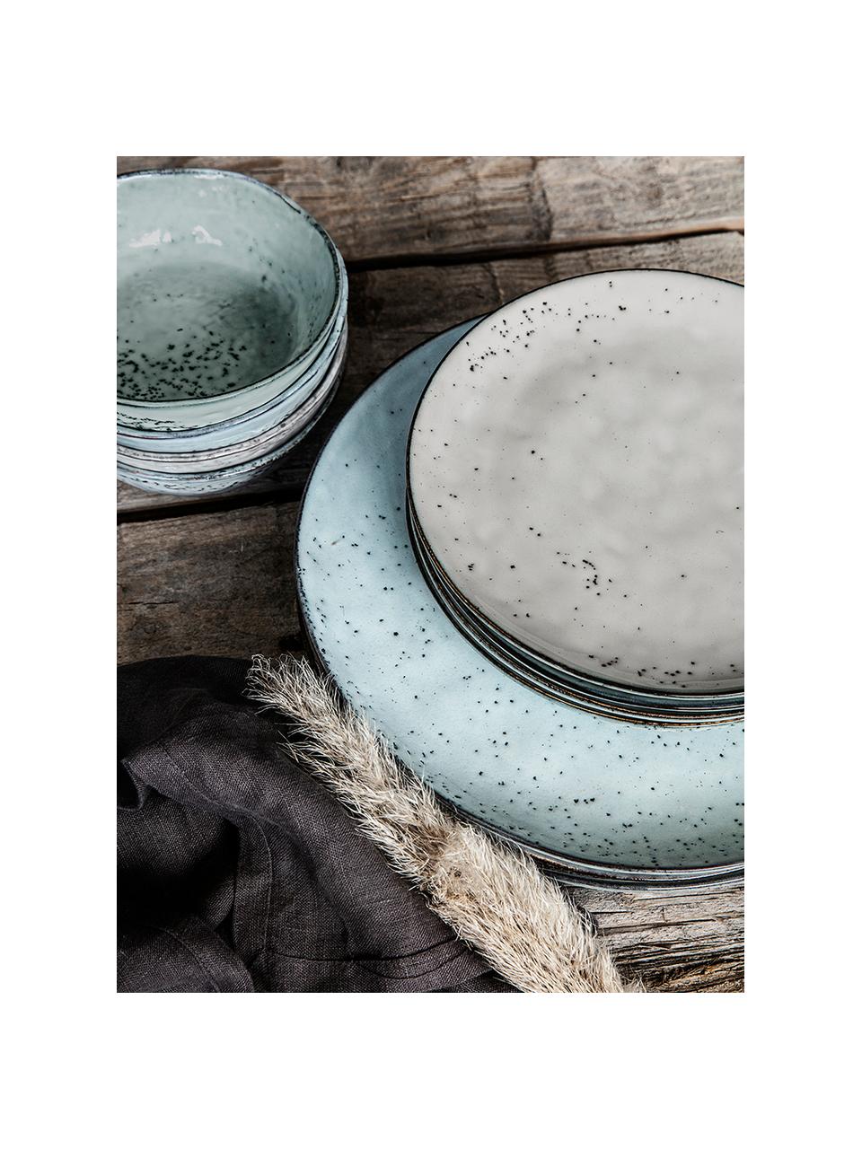 Piattino da dessert Rustic 4 pz, Porcellana, Grigio chiaro, verde, Ø 20 cm