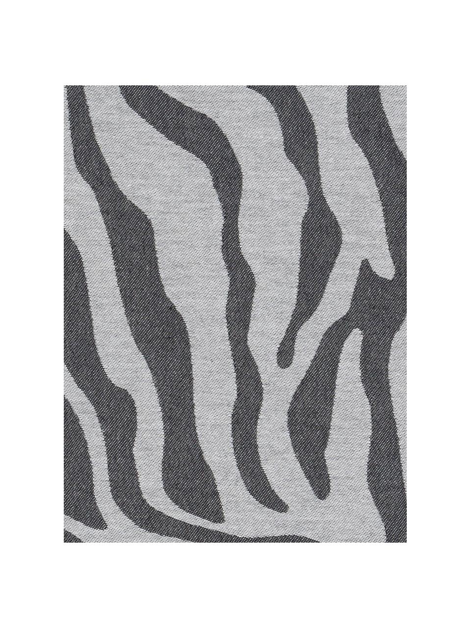 Baumwoll-Geschirrtücher Africa mit Zebramuster, 6 Stück, Baumwolle, Schwarz, Weiss, B 60 x L 65 cm
