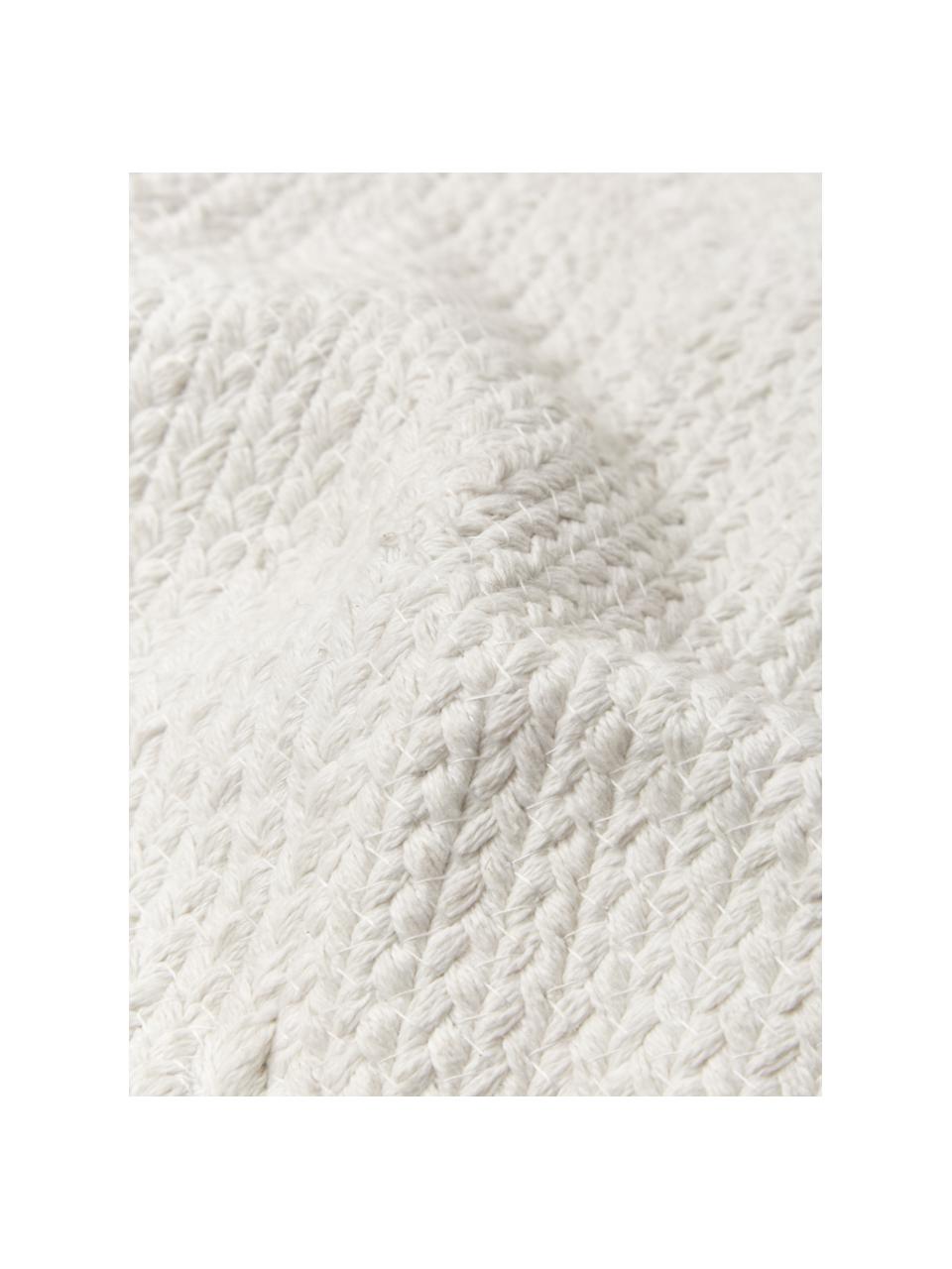 Funda de cojín Justina, 100% algodón, Blanco crema, An 30 x L 50 cm