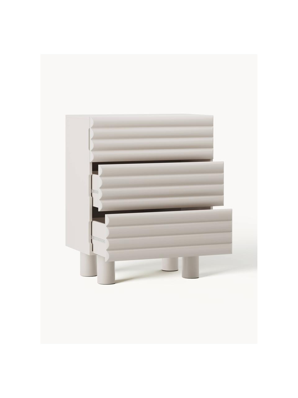 Commode Fana, Blanc crème, larg. 90 x haut. 111 cm