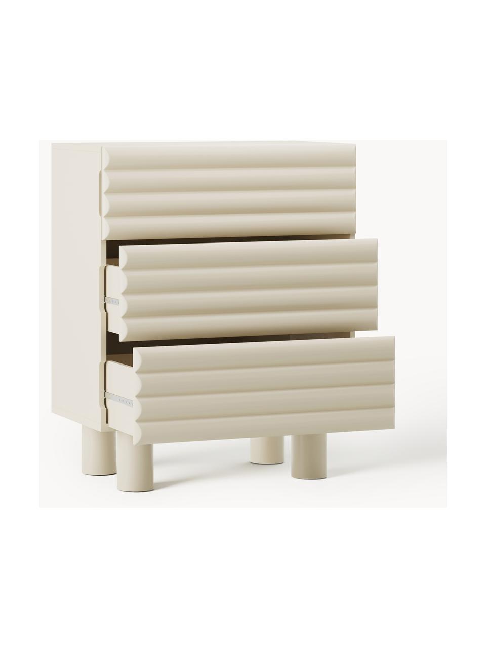 Kommode Fana, Korpus: Mitteldichte Holzfaserpla, Beine: Pappelholz Dieses Produkt, Beige, B 90 x H 111 cm