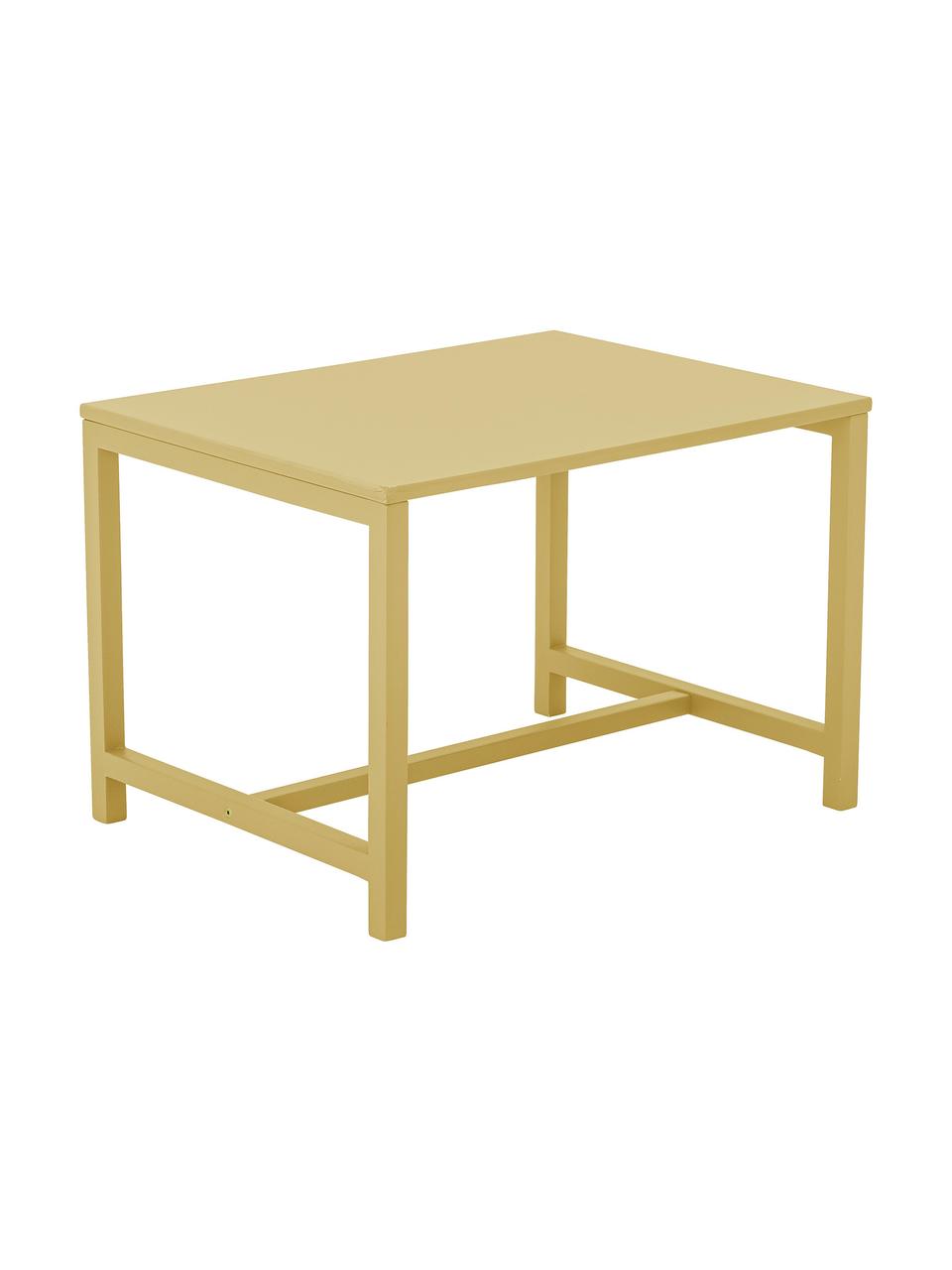 Dětský stůl Rese, Dřevovláknitá deska střední hustoty (MDF), kaučukové dřevo, Žlutá, Š 73 cm, H 55 cm