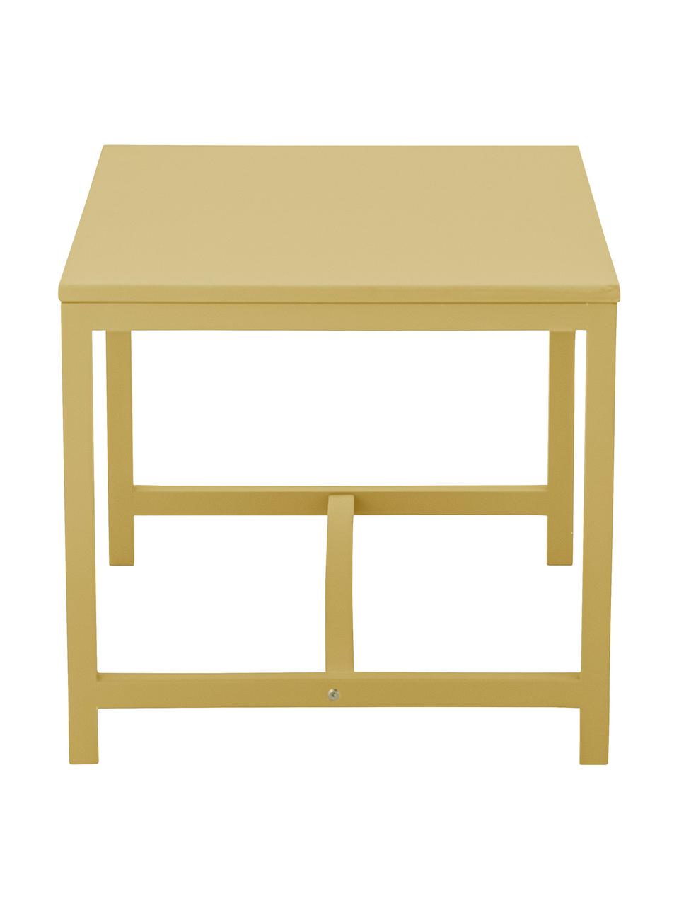 Kindertafel Rese, MDF, rubberhout, Mosterdgeel, B 73 x D 55 cm