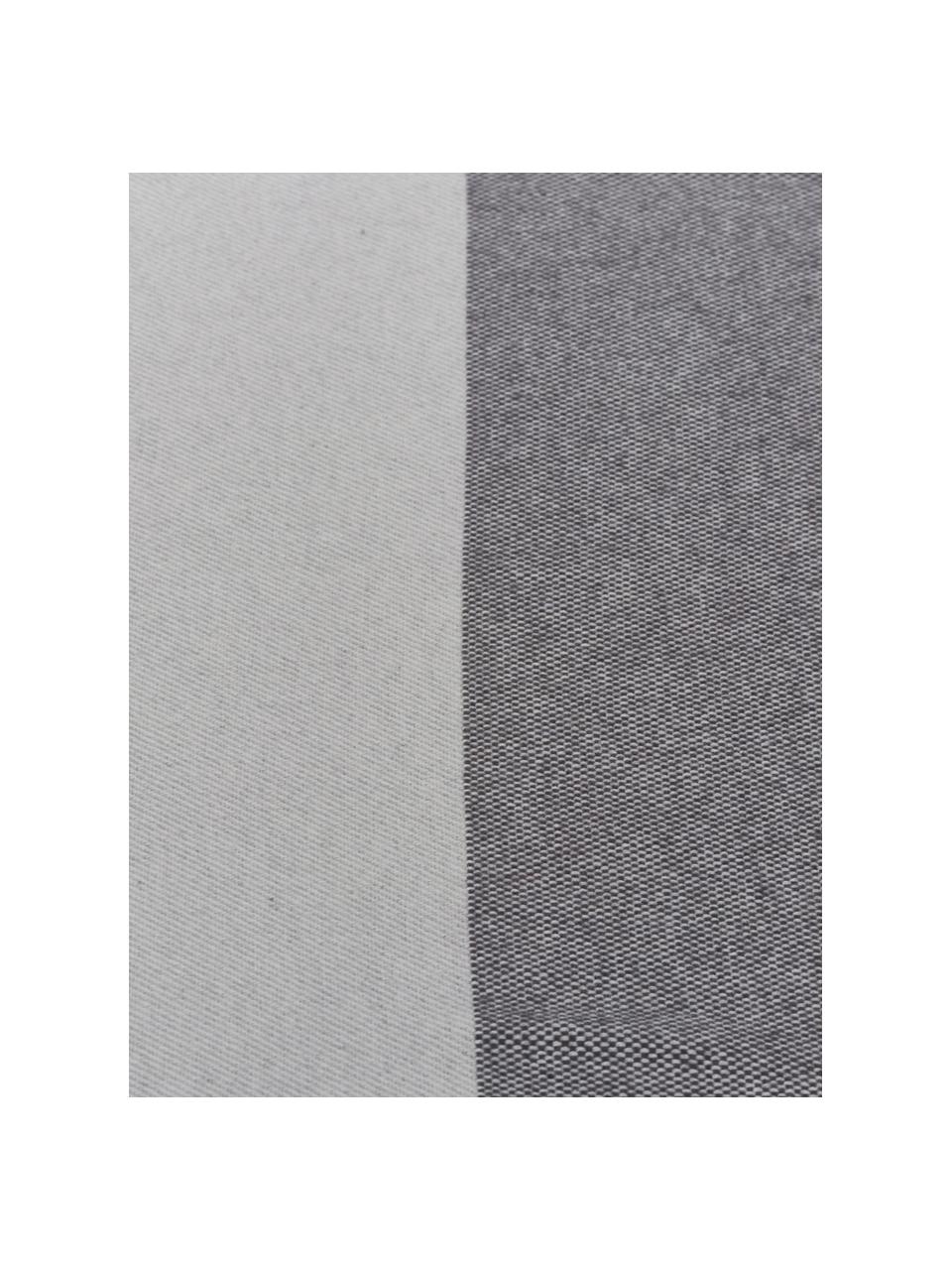 Plaid Stripes, 50% katoen, 50% polyacryl, Grijstinten, 150 x 200 cm