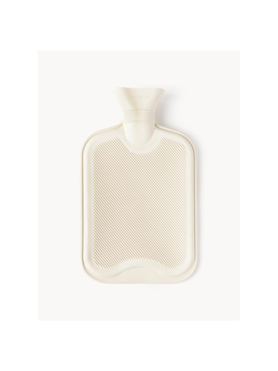 Ohřívací láhev Rubber Bottle, 100 % guma, Tlumeně bílá, Š 20 cm, D 32 cm