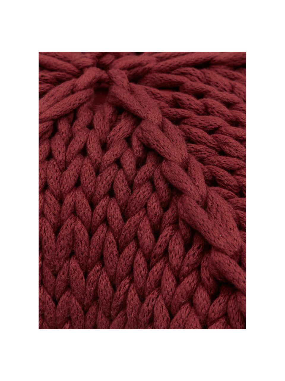 Coussin étoile grosse maille Sparkle, Lie de vin, larg. 45 x long. 45 cm