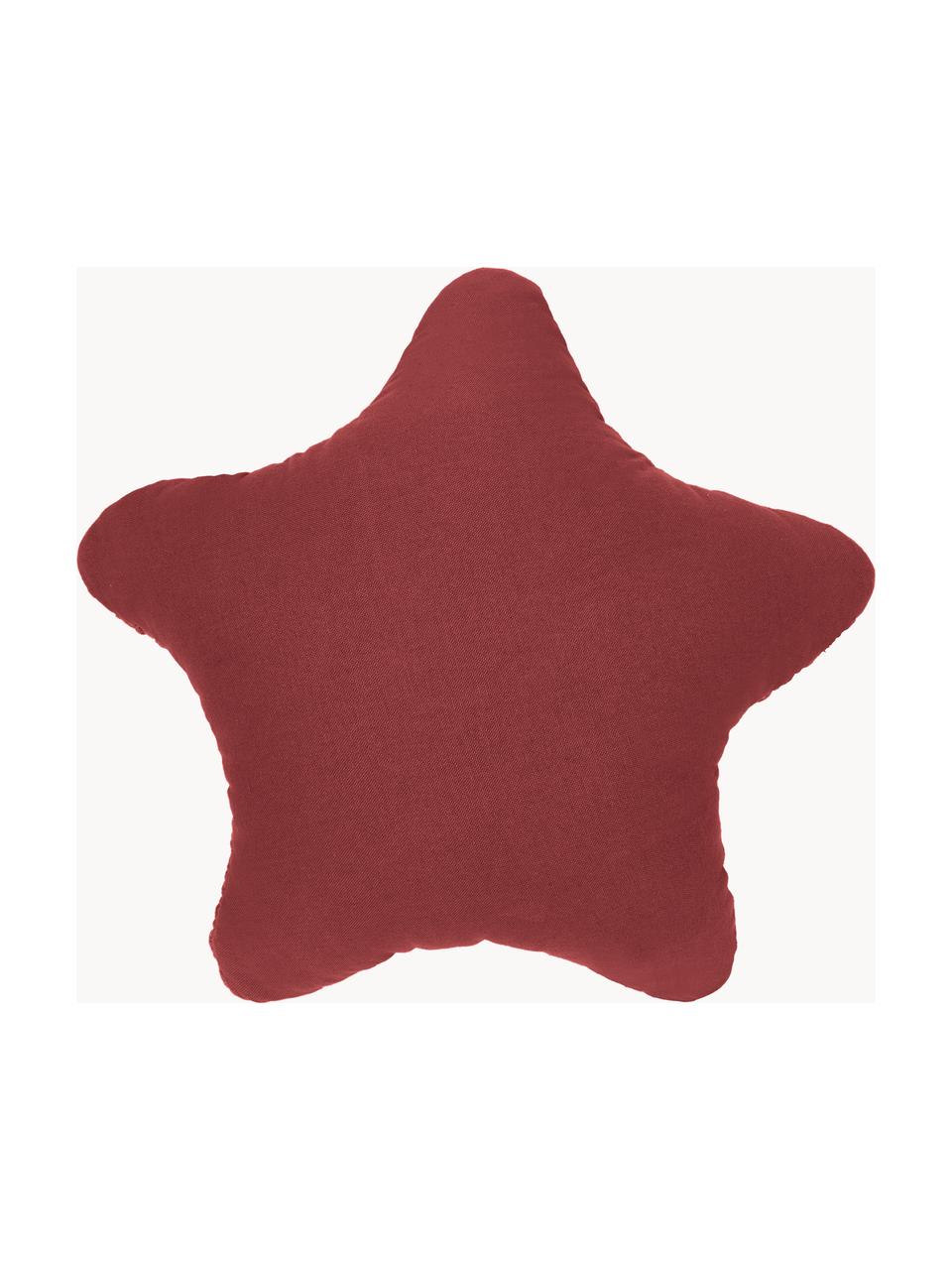 Cuscino a maglia grossa color rosso scuro Sparkle, Rivestimento: 100% cotone, Rosso scuro, Larg. 45 x Lung. 45 cm