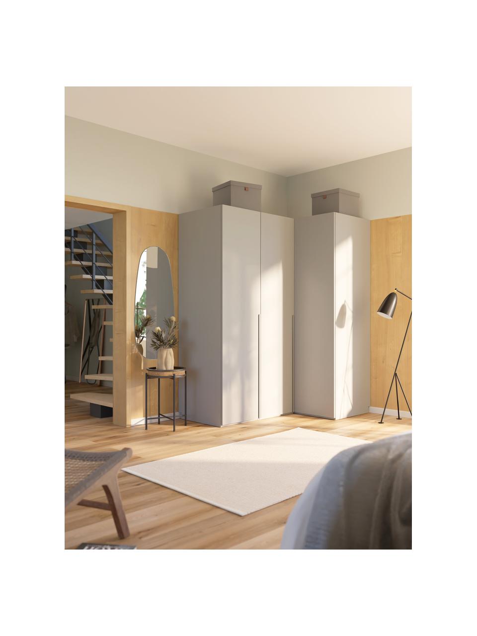 Modulaire hoekkast Leon, 165 cm breed, diverse varianten, Frame: met melamine beklede spaa, Lichtgrijs, Basic Interior, B 165 x H 200 cm, met hoekmodule