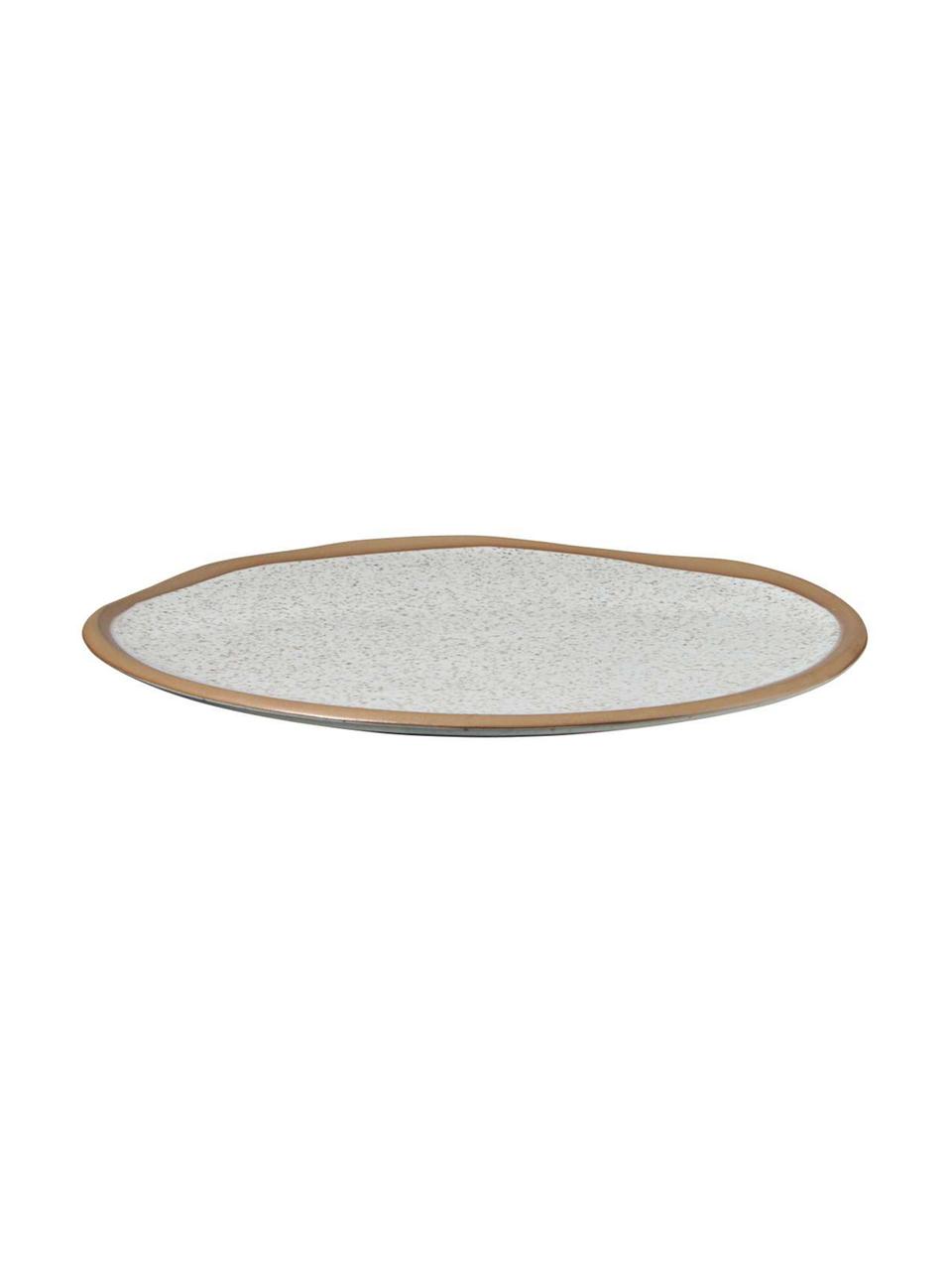 Ontbijtborden Caja  in mat bruin/beige, 2 stuks, Keramiek, Bruin- en beigetinten, Ø 21 cm