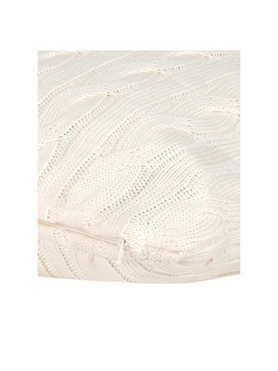 Housse de coussin 40x40 tricot Ida, Couleur crème