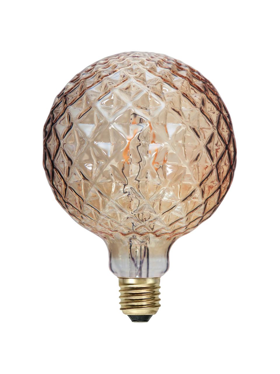 XL LED lamp Soft Glow (E27/ 2.2W), Lampenkap: glas, Fitting: messing, Amberkleurig, Ø 13 x H 18 cm