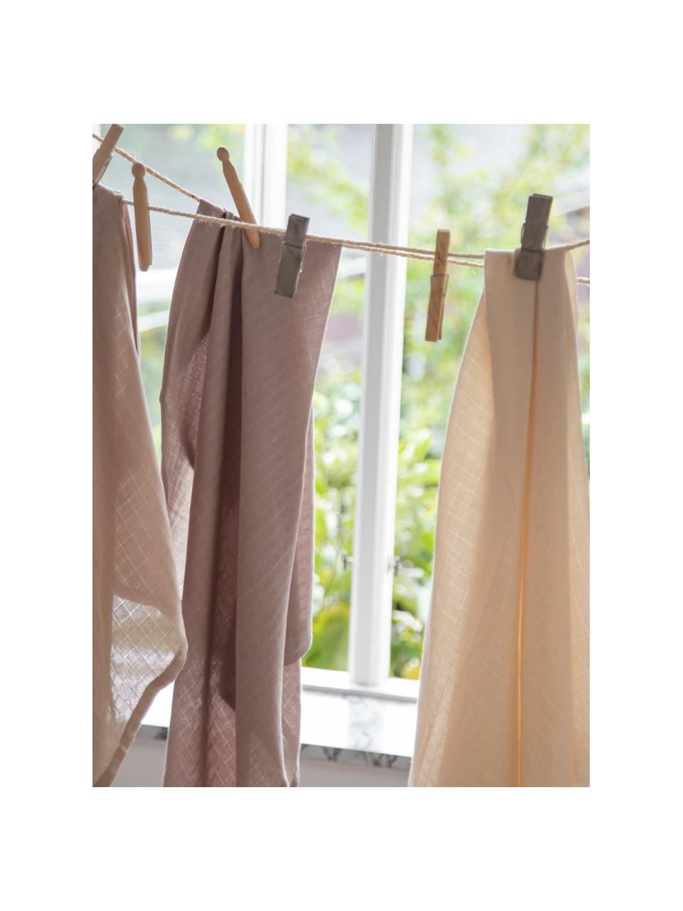 Súprava mušelínových ručníkov Moonlight, 3 ks, 100 % bavlna, Béžová, Š 75 x D 75 cm