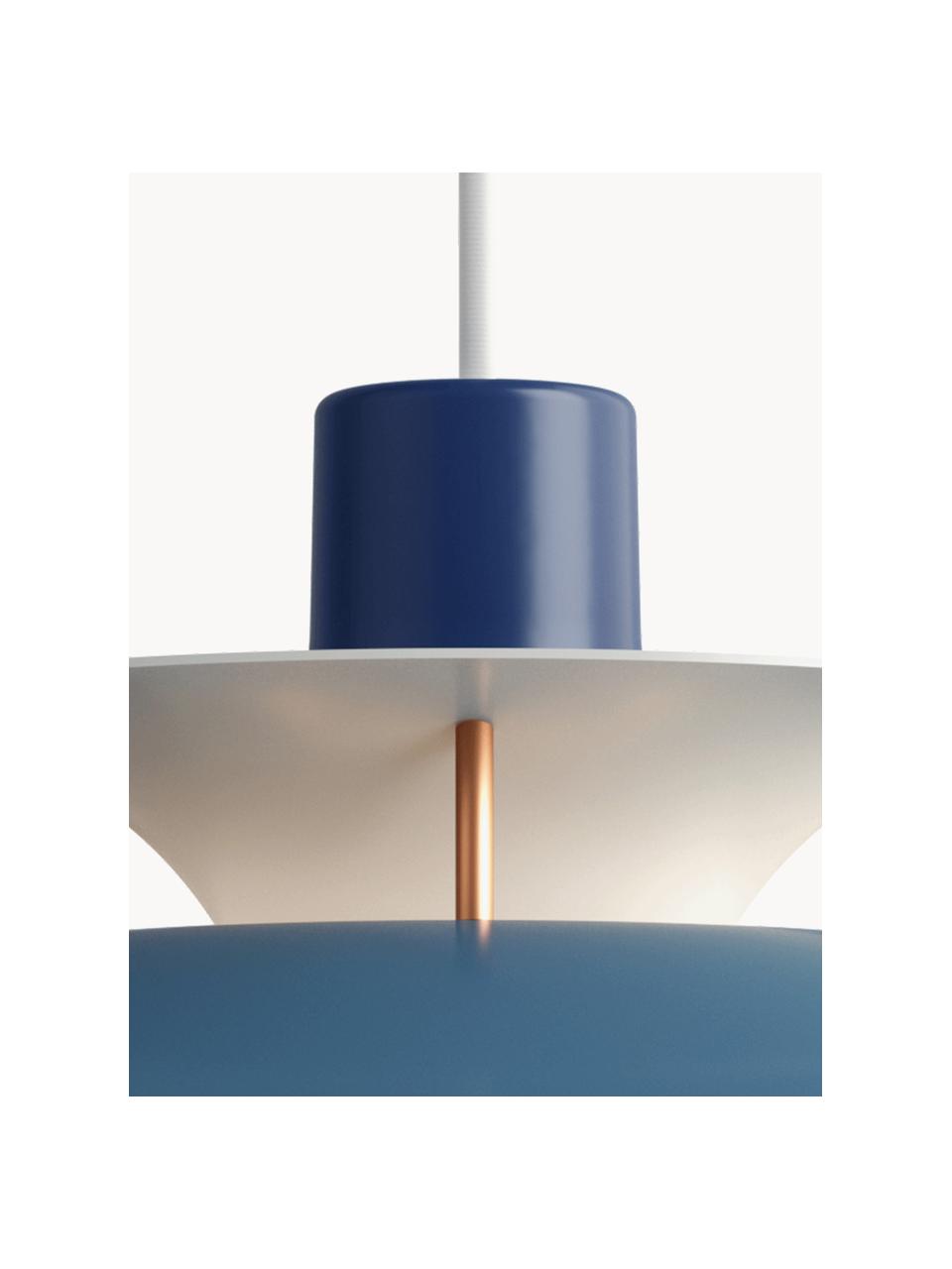 Lampada a sospensione PH 5 Mini, Paralume: metallo rivestito, Tonalità blu, dorato, Ø 30 x Alt. 16 cm