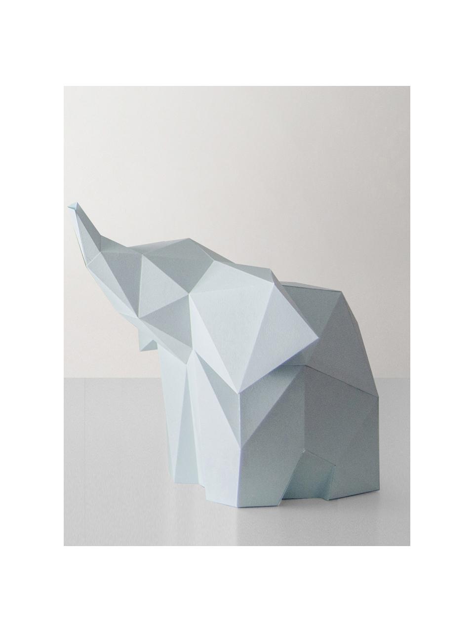 Lampada da tavolo in carta Baby Elephant, Paralume: carta, 160 g/m², Azzurro, Larg. 23 x Alt. 24 cm