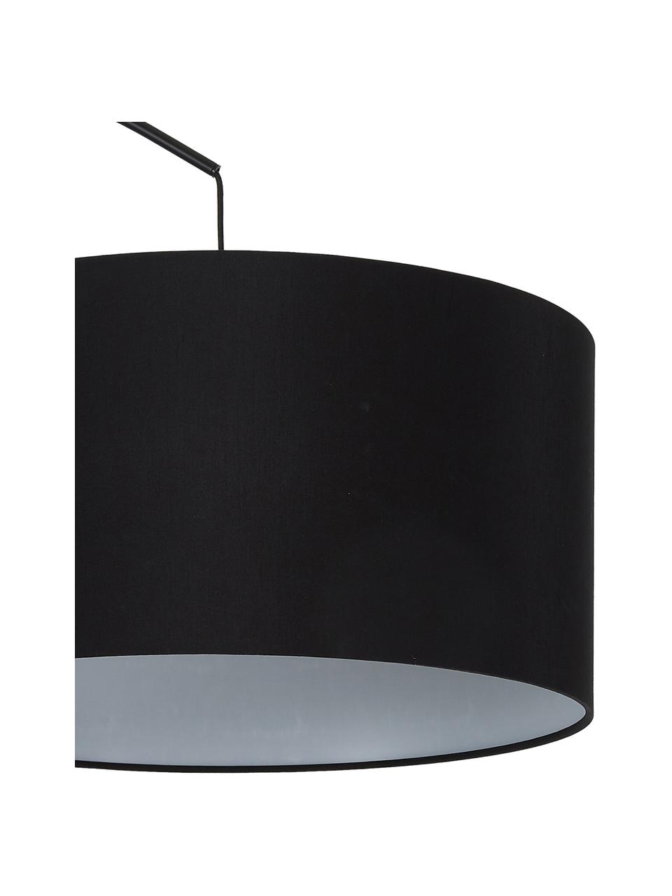 Lampada ad arco grande nera Niels, Paralume: tessuto, Nero, Alt. 218 cm