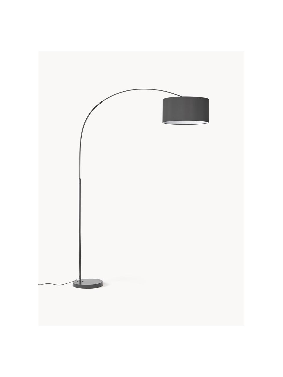 Grand lampadaire arc Niels, Noir, haut. 218 cm