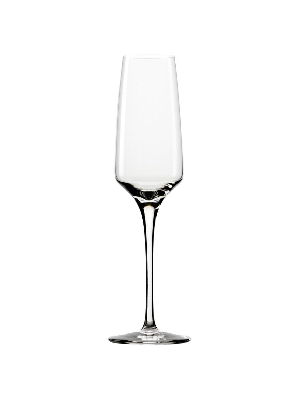 Champagneglazen Experience, 6 stuks, Kristalglas, Transparant, Ø 6 x H 22 cm, 190 ml