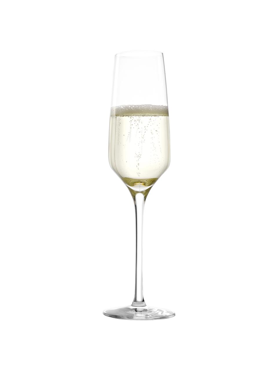 Champagneglazen Experience, 6 stuks, Kristalglas, Transparant, Ø 6 x H 22 cm, 190 ml