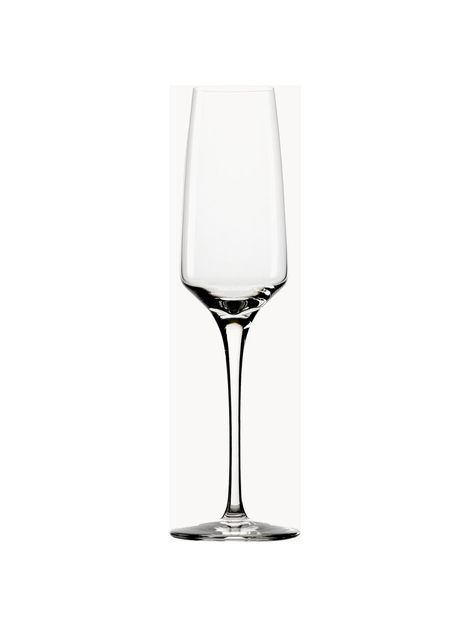 Flute champagne in cristallo Experience 6 pz, Cristallo, Trasparente, Ø 6 x Alt. 22 cm, 190 ml