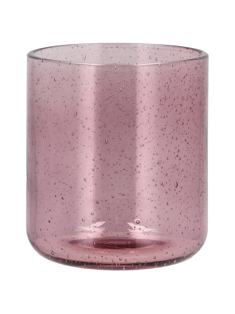 Waterglazen Valencia, 6 stuks, Glas, Roze, Ø 8 x H 9 cm, 300 ml