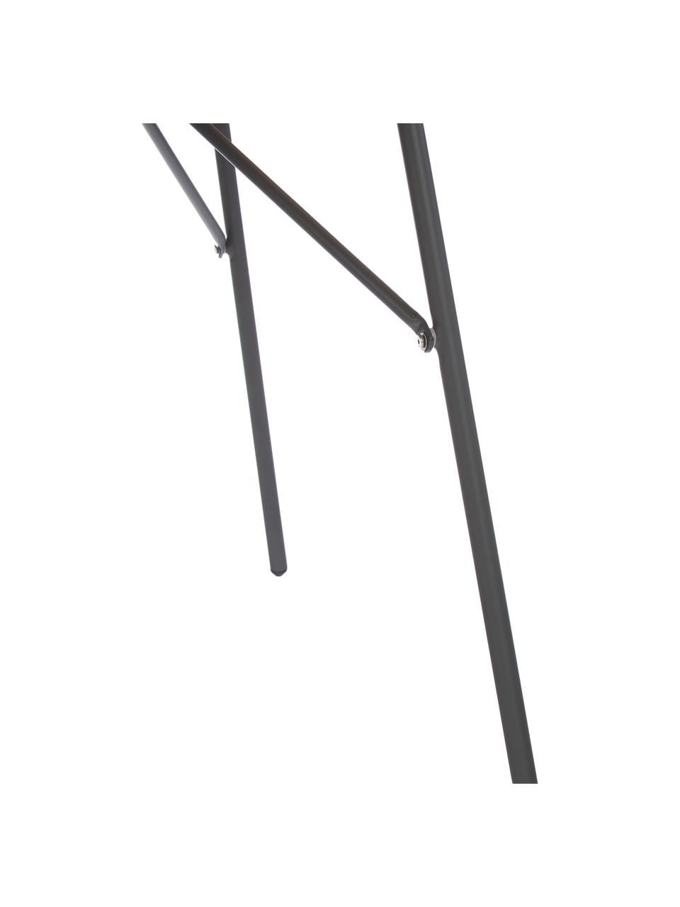 Runder Gartentisch Hard & Ellen mit Teakholzplatte, verschiedene Größen, Tischplatte: Teakholz, geschliffen, Anthrazit, Teakholz, Ø 110 x H 73 cm
