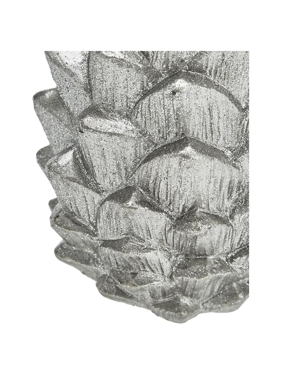 Sviečka Nordic Pine, Vosk, Strieborná, Ø 7 x V 10 cm