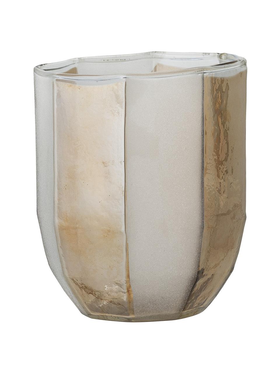 Portalumino in vetro Jalil, Vetro, Bianco, beige, Ø 9 x Alt. 11 cm