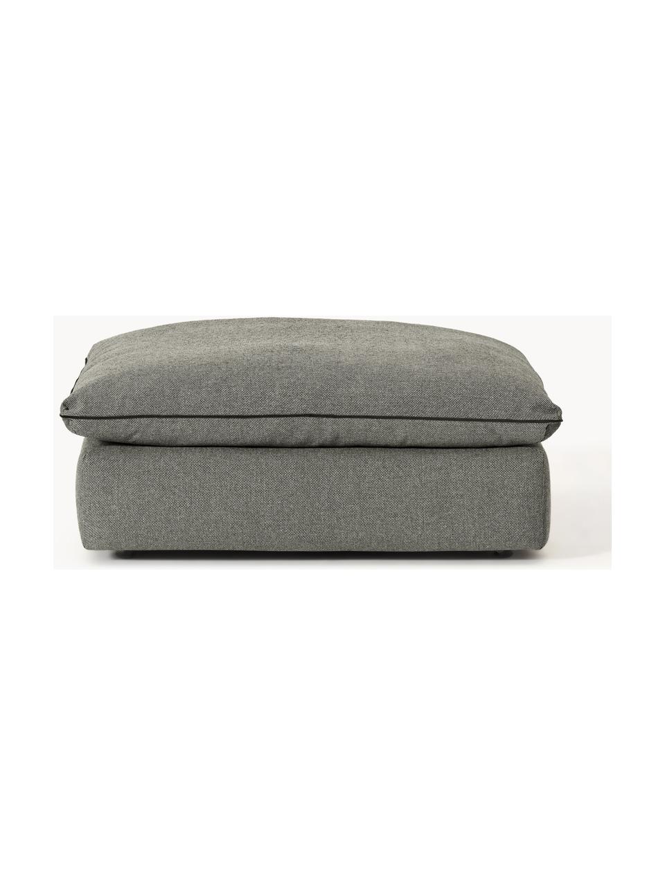 Hocker Felix, Bezug: 100 % Polyester Der strap, Gestell: Massives Kiefern- und Fic, Füße: Kunststoff Dieses Produkt, Webstoff Dunkelgrau, B 100 x T 110 cm