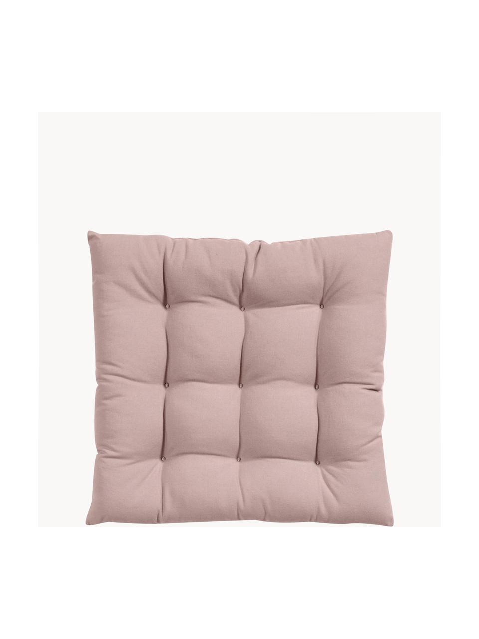 Cojines de asiento Ava, 2 uds., Funda: 100% algodón, Rosa palo, An 40 x L 40 cm