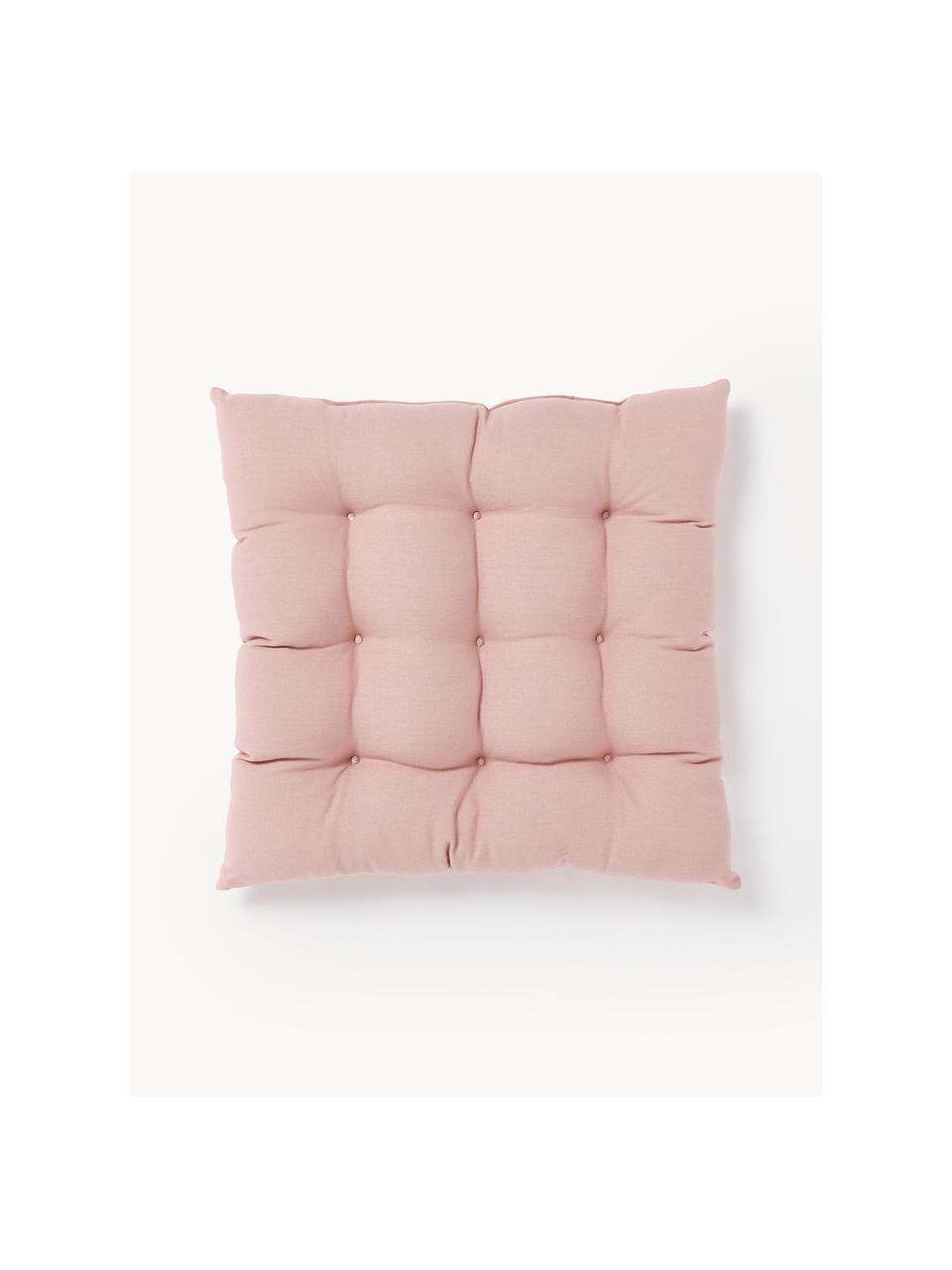 Cojines de asiento Ava, 2 uds., Funda: 100% algodón, Rosa palo, An 40 x L 40 cm