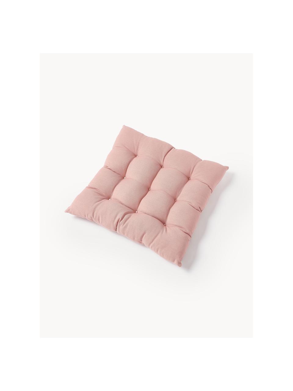 Cojines de asiento Ava, 2 uds., Funda: 100% algodón, Rosa palo, An 40 x L 40 cm